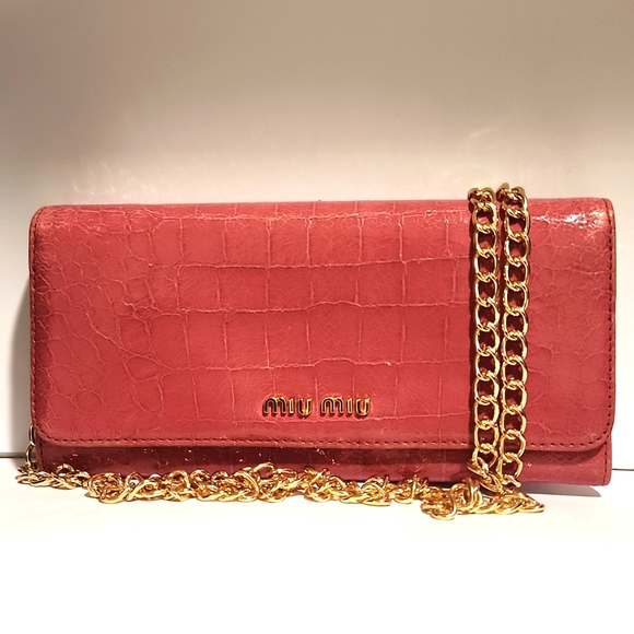 Miu Miu Wallet with Chain - Picture 1 of 12